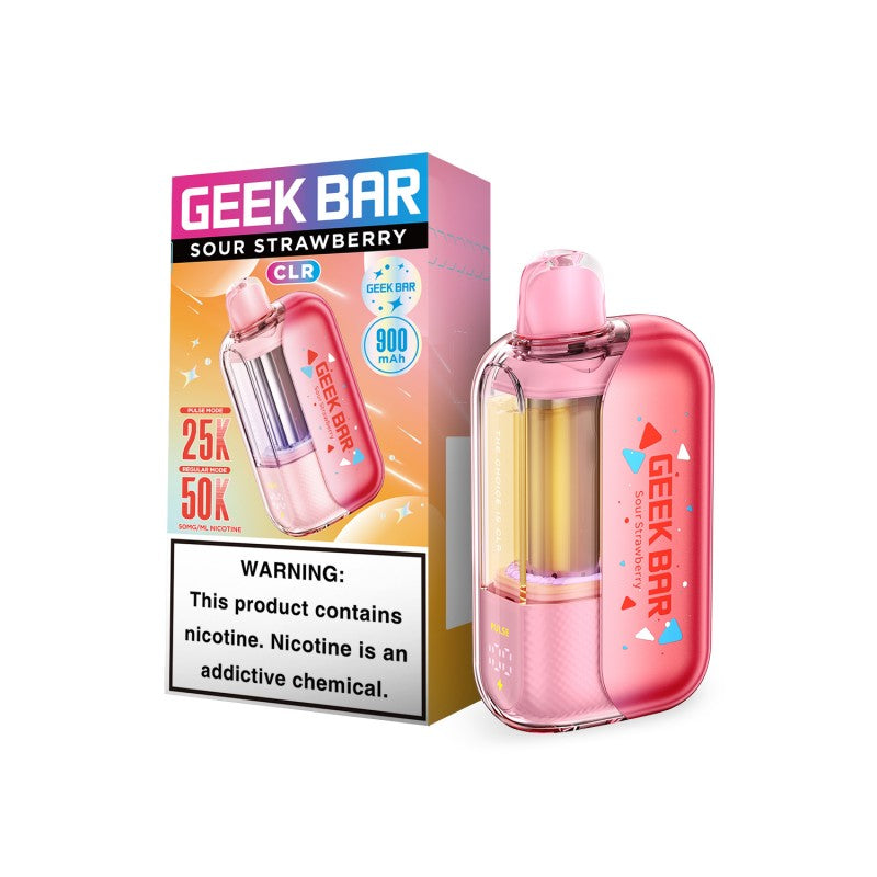 Sour Strawberry Geek Bar CLR 50K Vape EBCREATE Store Sour Strawberry Geek Bar CLR 50K Vape EBCREATE Store
