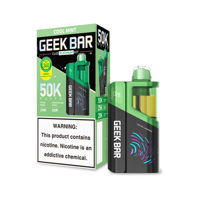 Cool Mint Geek Bar Clio 50K Vape Kit EBCREATE Store Cool Mint Geek Bar Clio 50K Vape Kit EBCREATE Store