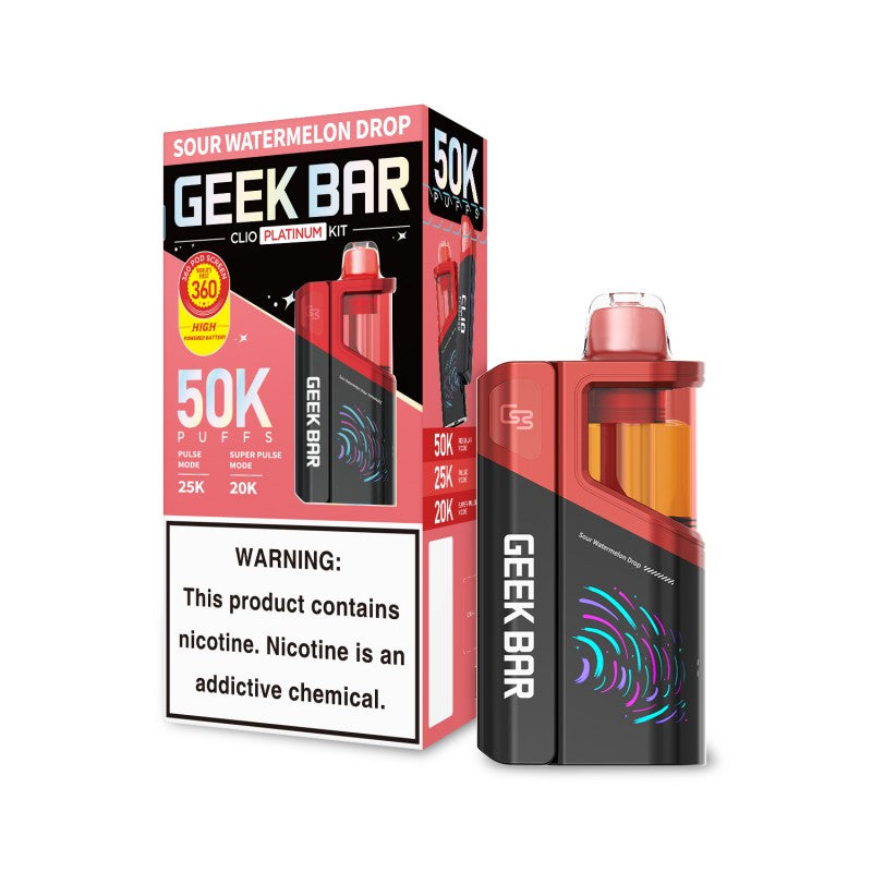Sour Watermelon Drop Geek Bar Clio 50K Vape Kit – EBCREATE Store