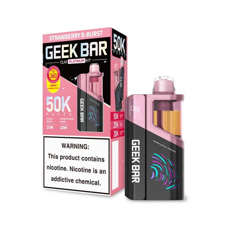 Strawberry B-Burst Geek Bar Clio 50K Vape Kit EBCREATE Store Strawberry B-Burst Geek Bar Clio 50K Vape Kit EBCREATE Store