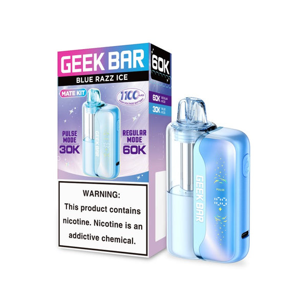 Blue Razz Ice Geek Bar Mate 60K Vape Kit EBCREATE Store Blue Razz Ice Geek Bar Mate 60K Vape Kit EBCREATE Store