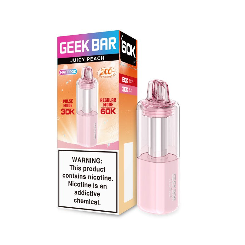 Juicy Peach Geek Bar Mate 60K Disposable Pod EBCREATE Store Juicy Peach Geek Bar Mate 60K Disposable Pod EBCREATE Store