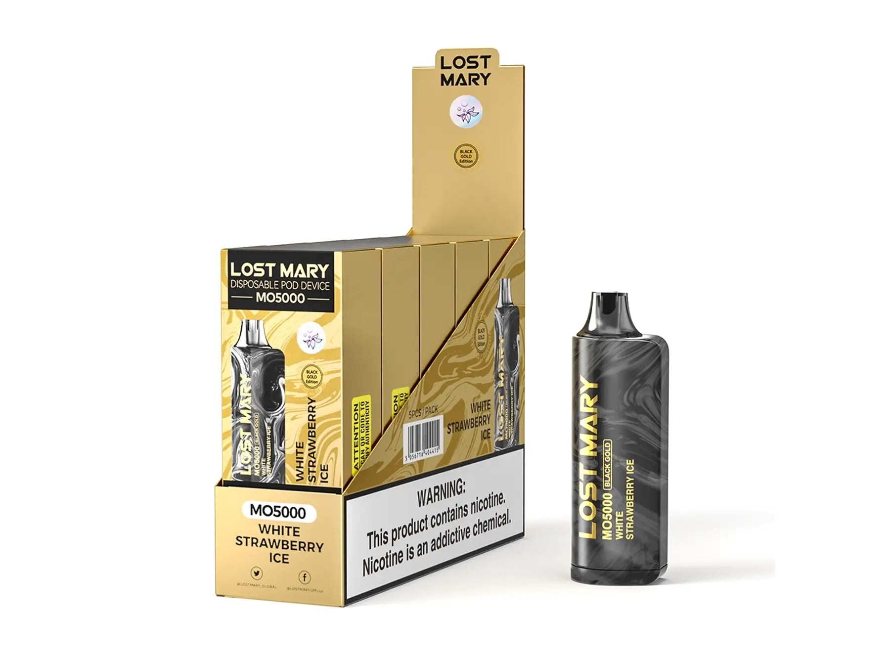 Lost Mary MO5000 White Strawberry Ice Vape | EBCREATE Store Lost Mary MO5000 White Strawberry Ice Vape | EBCREATE Store