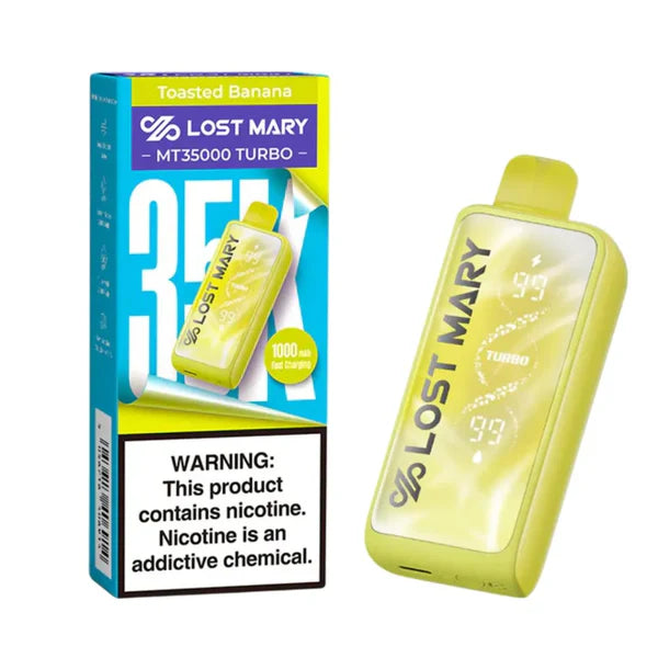 Lost Mary Mt35k Turbo Vape Lost Mary MT Turbo - 15000 Puffs - Banana Cake -  Mundo Vape Toasted Banana
