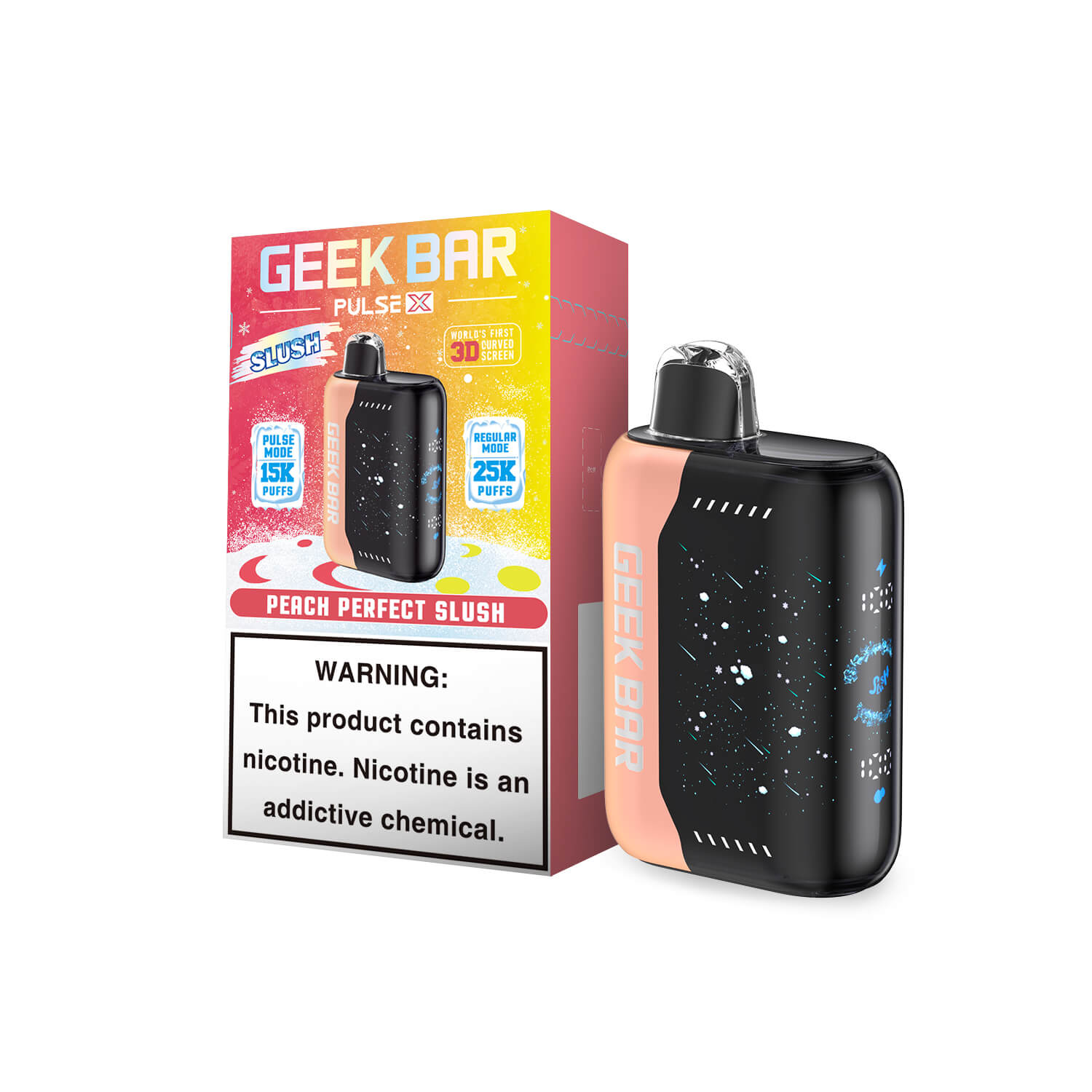 Peach Perfect Slush Geek Bar Pulse X 25K Vape | EBCREATE Store Peach Perfect Slush Geek Bar Pulse X 25K Vape | EBCREATE Store