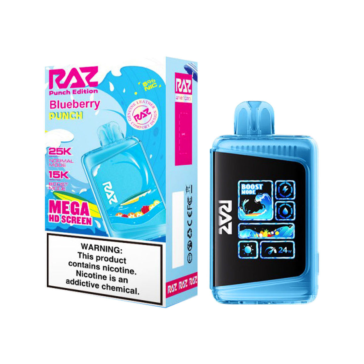 Blueberry Punch RAZ 25K LTX Vape
