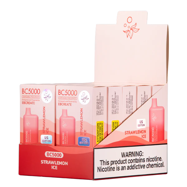 BC5000 Strawlemon Ice Disposable Vape | EBCREATE Store BC5000 Strawlemon Ice Disposable Vape | EBCREATE Store