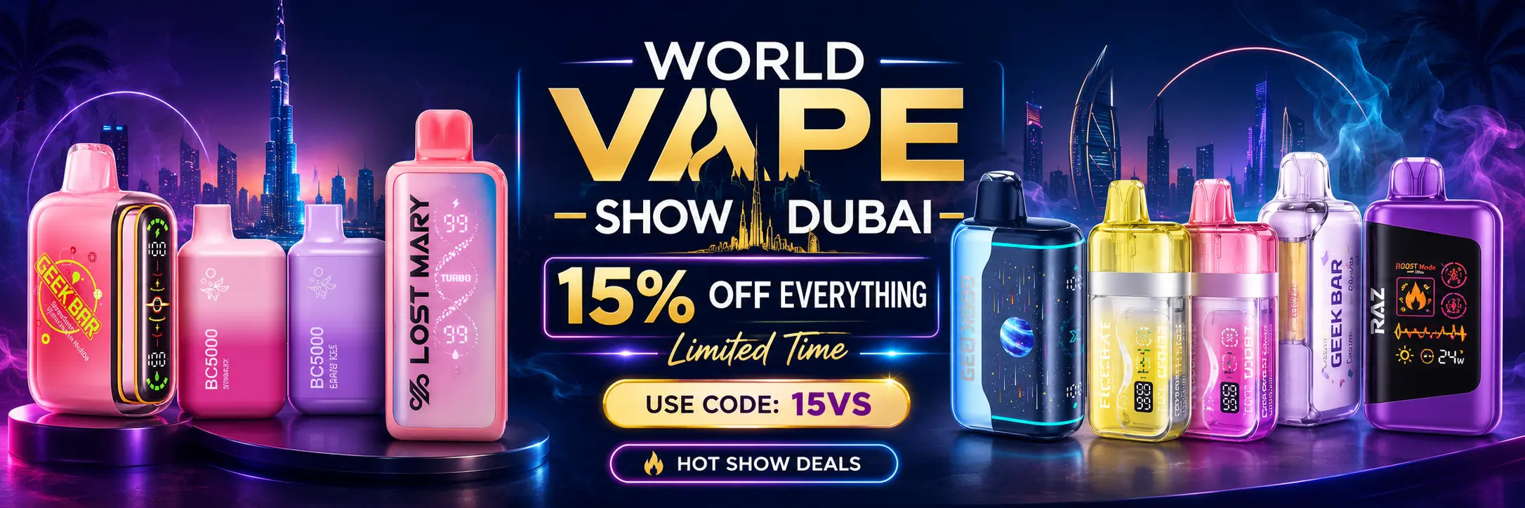Celebrate the World Vape Show with 15% Off