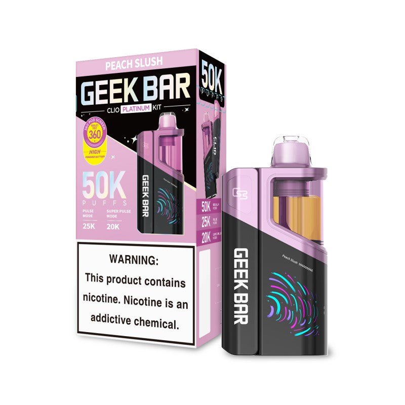 Peach Slush Geek Bar Clio 50K Vape Kit EBCREATE Store Peach Slush Geek Bar Clio 50K Vape Kit EBCREATE Store