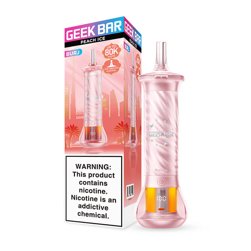 Geek Bar Burj 80K Disposable Vape Peach Ice