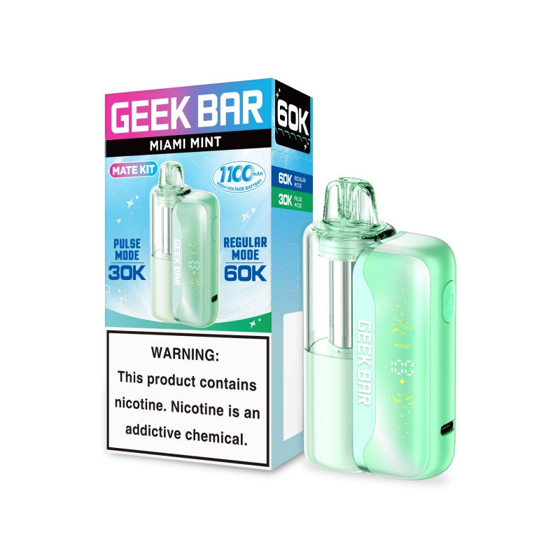 Geek Bar Vape Miami Mint Miami Mint Geek Bar Mate 60K Vape Kit EBCREATE Store Geek Bar Vape Miami Mint Miami Mint Geek Bar Mate 60K Vape Kit EBCREATE Store