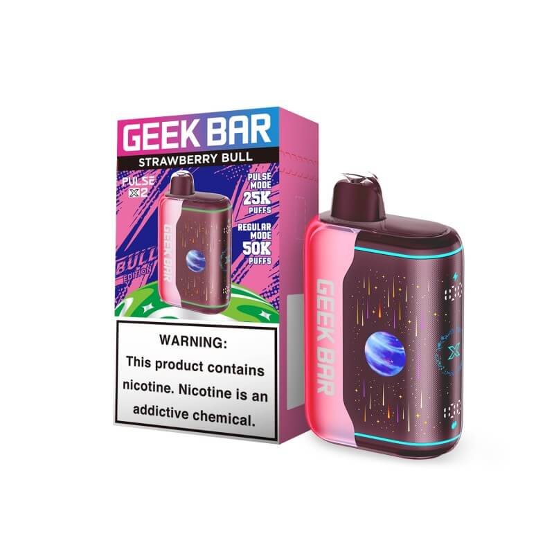 Strawberry Bull Geek Bar Pulse X 2 Disposable Vape