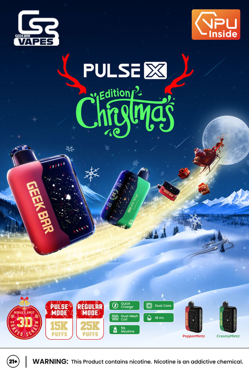 geek bar Pulse X Christmas Edition Banner
