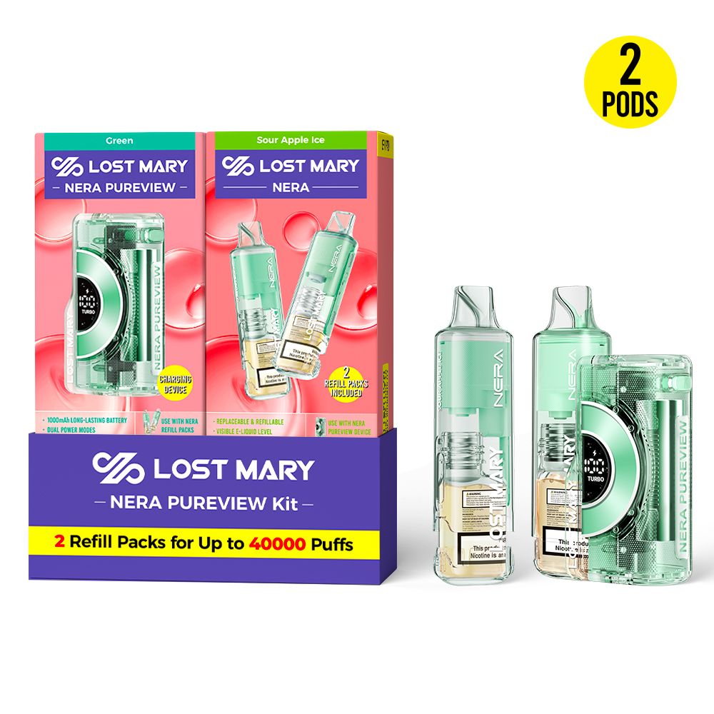 lost mary nera pureview 40k Lost Mary NERA Pureview 40K – Rechargeable Disposable Vape 40000 Puffs –  Zistock