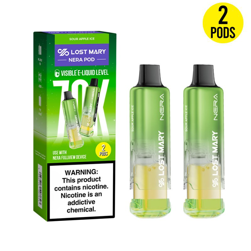 Lost Mary Nera Fullview 70K Pod - Sour Apple Ice