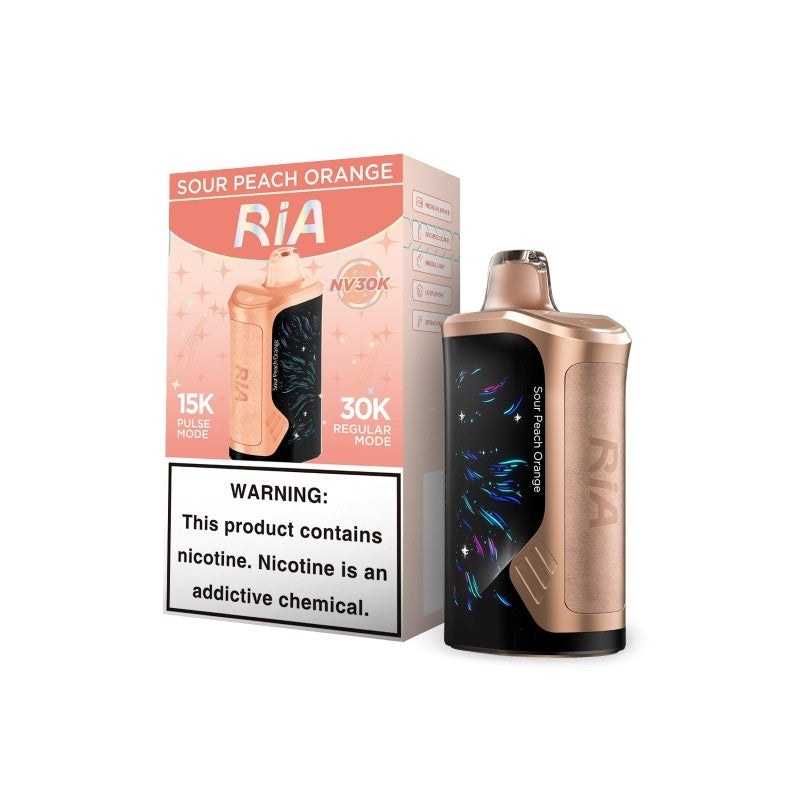 Sour Peach Orange RIA NV30K Disposable Vape