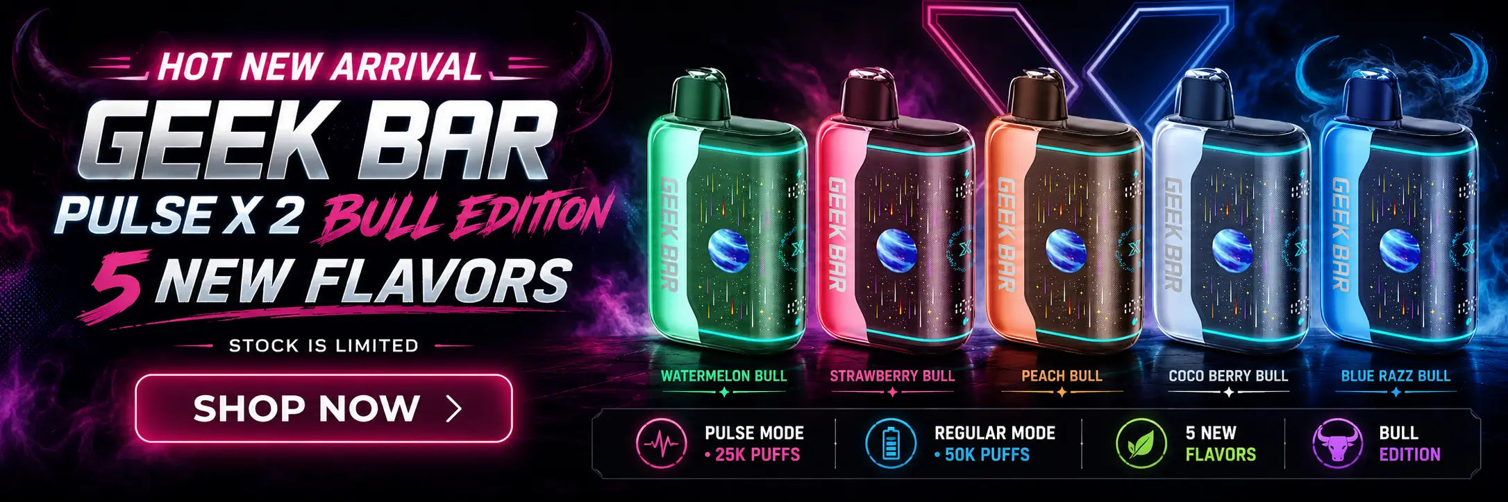 The New Geek Bar Pulse X2 Bull Edition